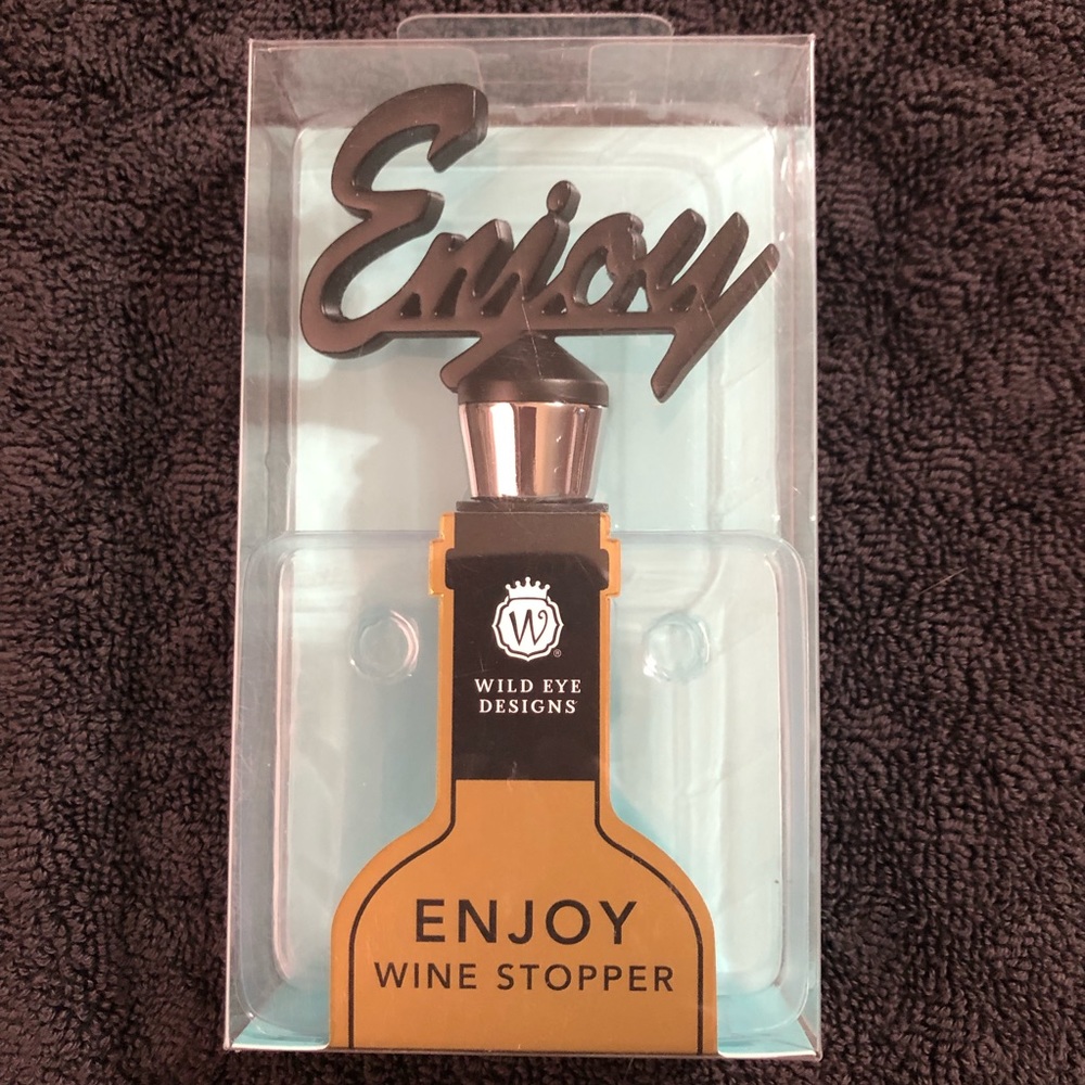🌺🌼 NWOP - Wild Eye Designs ENJOY Wine Stopper